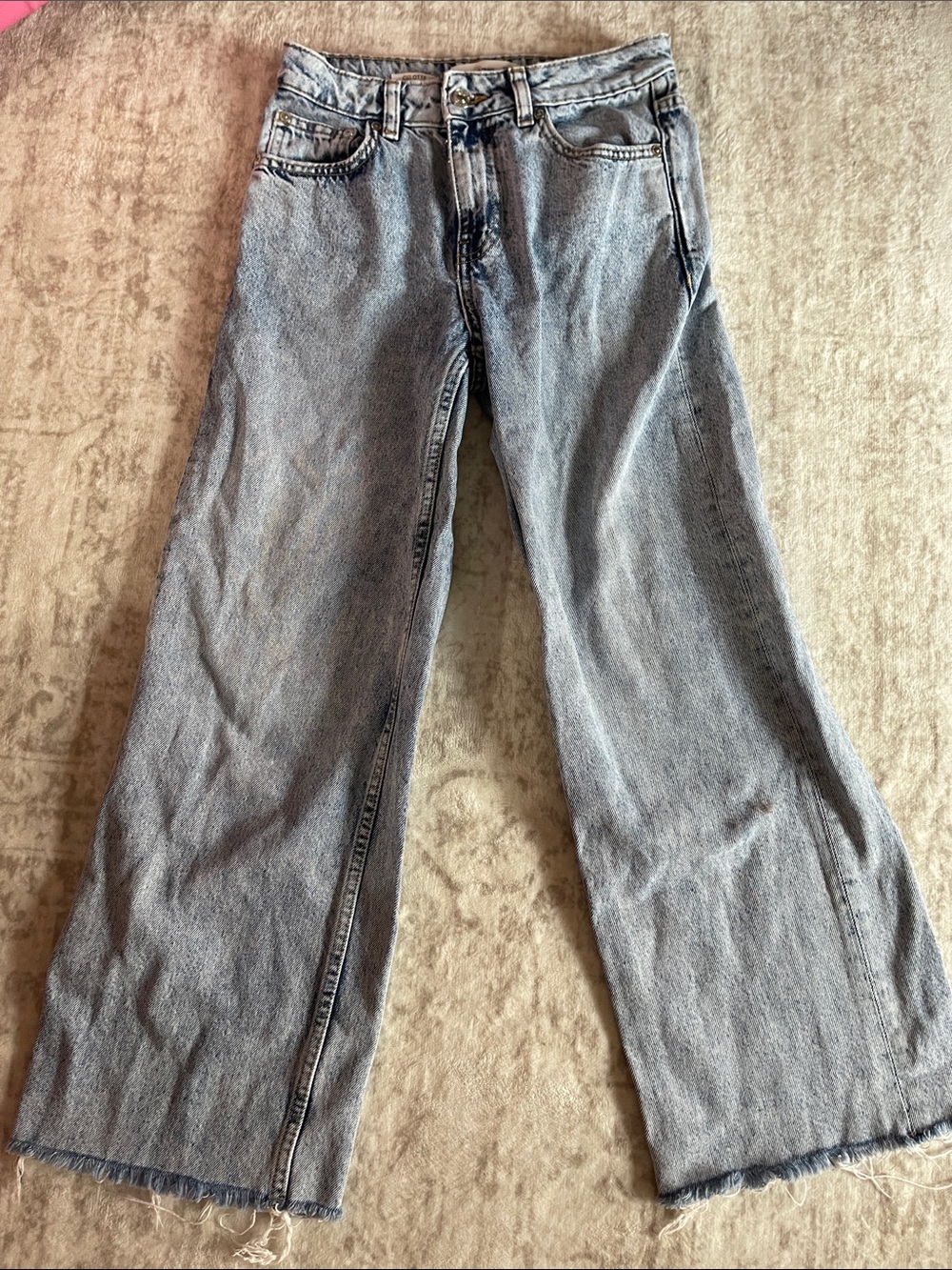 Mango Light Blue Denim Culotte Jeans